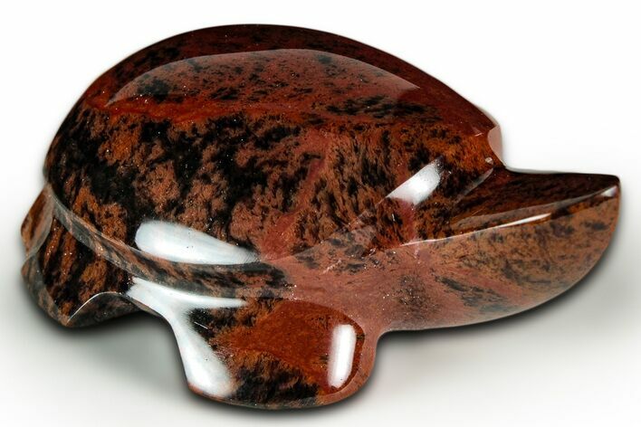 Polished Red (Mahogany) Obsidian Turtle - Oregon #331572